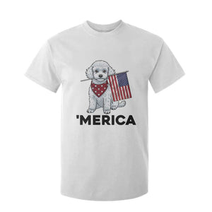 Merica Poodle Mom Dad Patriotic Gift T Shirt For Kid 4th Of July Pride