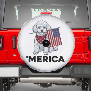 Merica Poodle Mom Dad Patriotic Gift Spare Tire Cover 4th Of July Pride