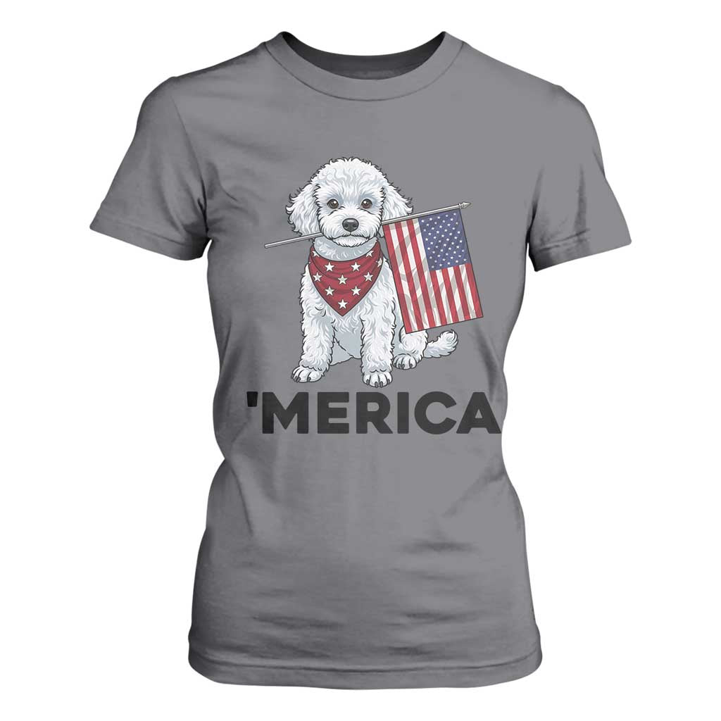 Merica Poodle Mom Dad Patriotic Gift T Shirt For Women 4th Of July Pride