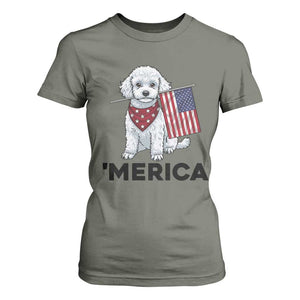 Merica Poodle Mom Dad Patriotic Gift T Shirt For Women 4th Of July Pride