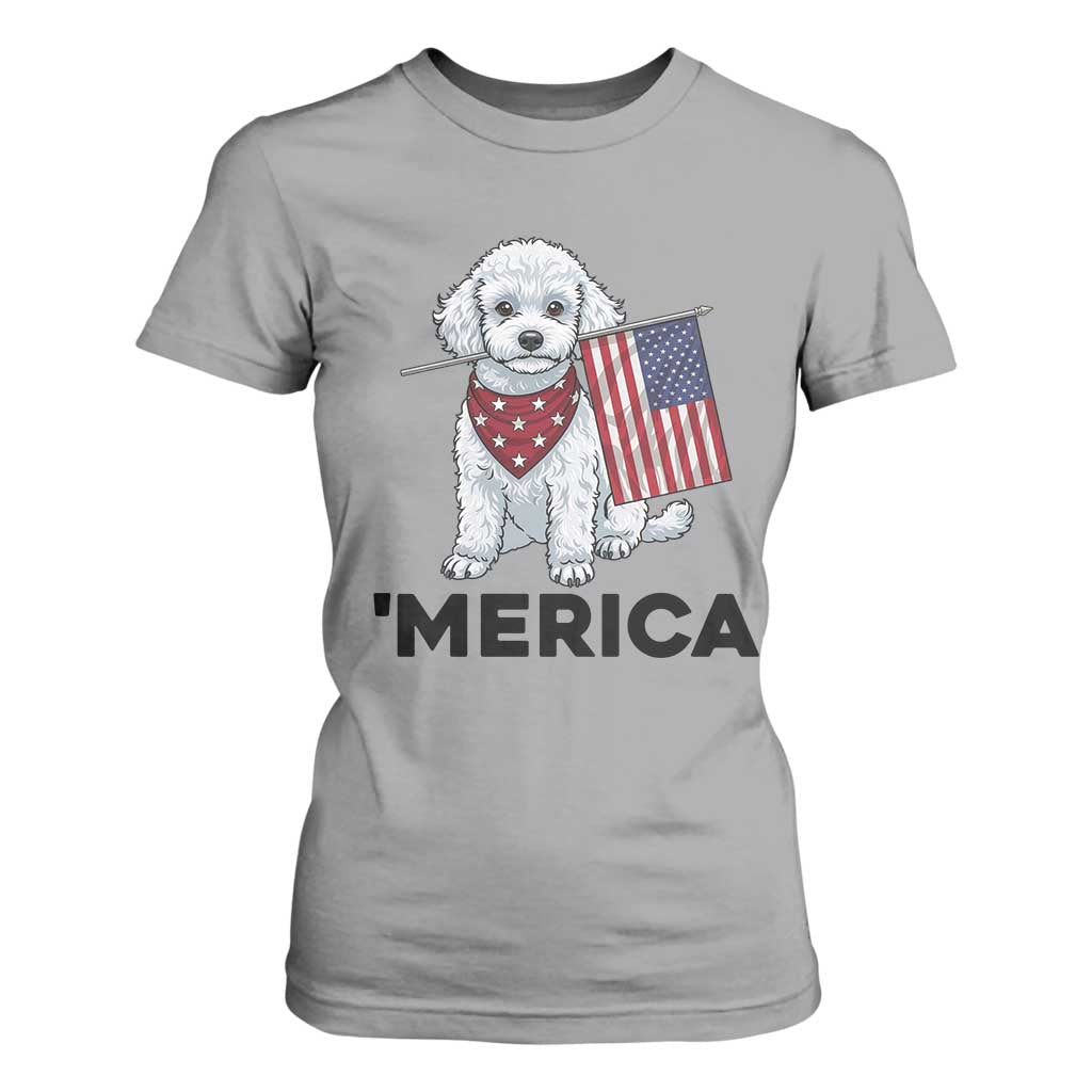 Merica Poodle Mom Dad Patriotic Gift T Shirt For Women 4th Of July Pride