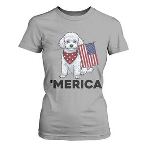 Merica Poodle Mom Dad Patriotic Gift T Shirt For Women 4th Of July Pride