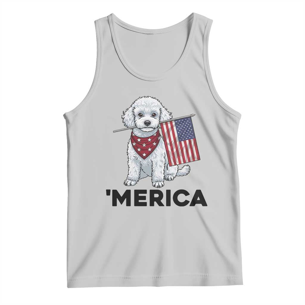 Merica Poodle Mom Dad Patriotic Gift Tank Top 4th Of July Pride