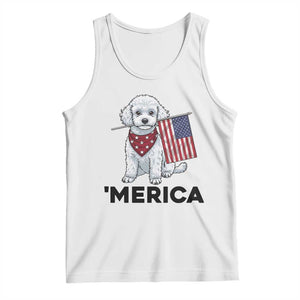 Merica Poodle Mom Dad Patriotic Gift Tank Top 4th Of July Pride