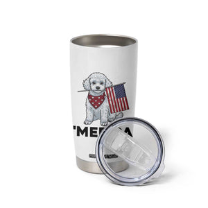 Merica Poodle Mom Dad Patriotic Gift Tumbler Cup 4th Of July Pride