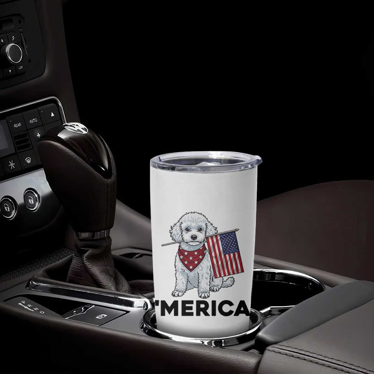 Merica Poodle Mom Dad Patriotic Gift Tumbler Cup 4th Of July Pride