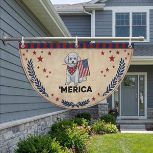Merica Poodle Mom Dad Gift Patriotic Fan Flag 4th Of July Pride