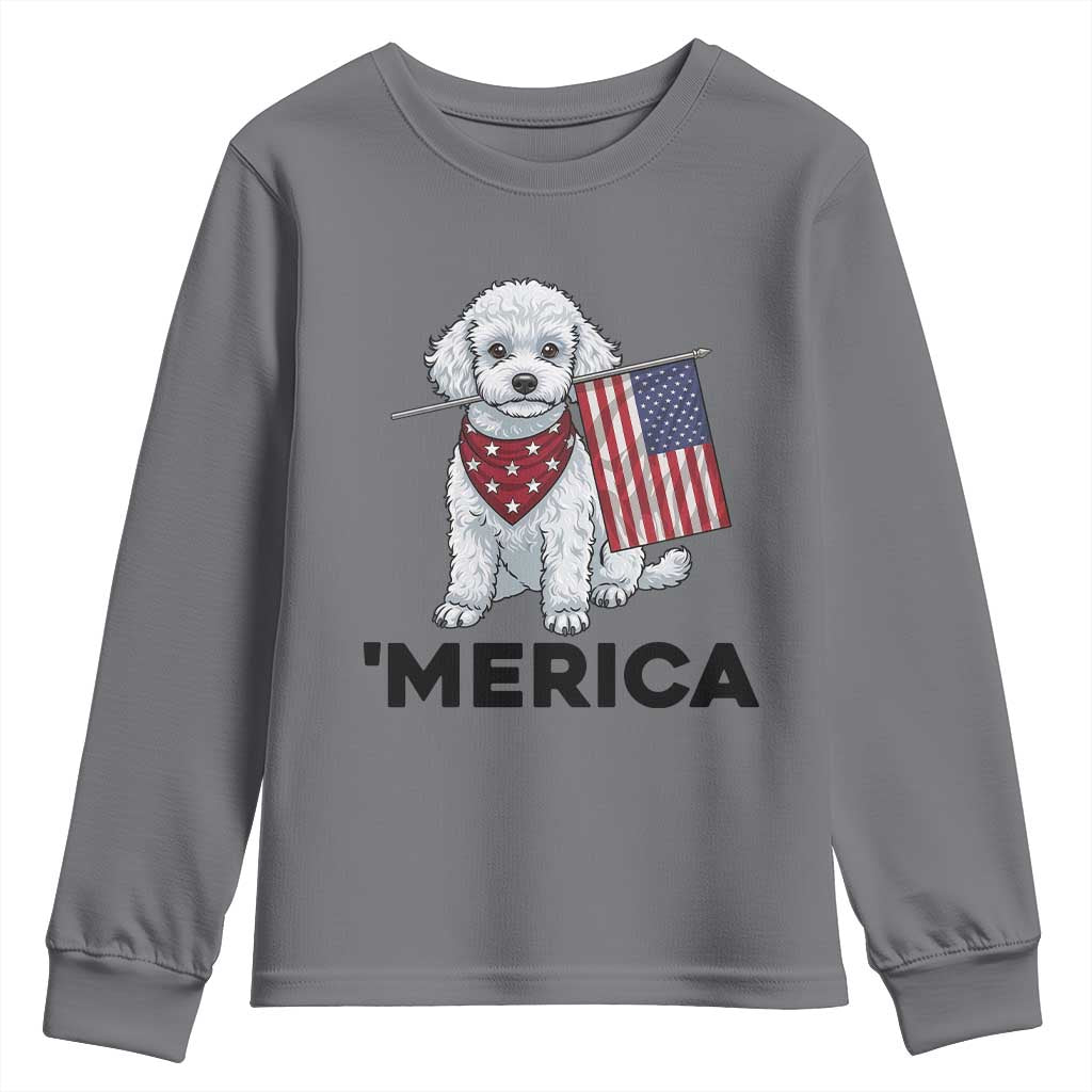 Merica Poodle Mom Dad Patriotic Gift Youth Sweatshirt 4th Of July Pride
