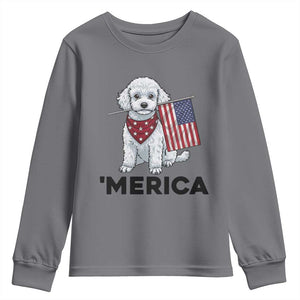 Merica Poodle Mom Dad Patriotic Gift Youth Sweatshirt 4th Of July Pride