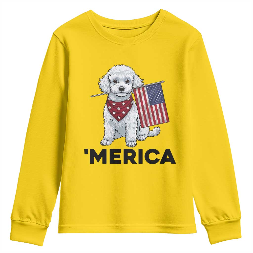 Merica Poodle Mom Dad Patriotic Gift Youth Sweatshirt 4th Of July Pride