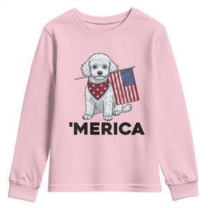 Merica Poodle Mom Dad Patriotic Gift Youth Sweatshirt 4th Of July Pride