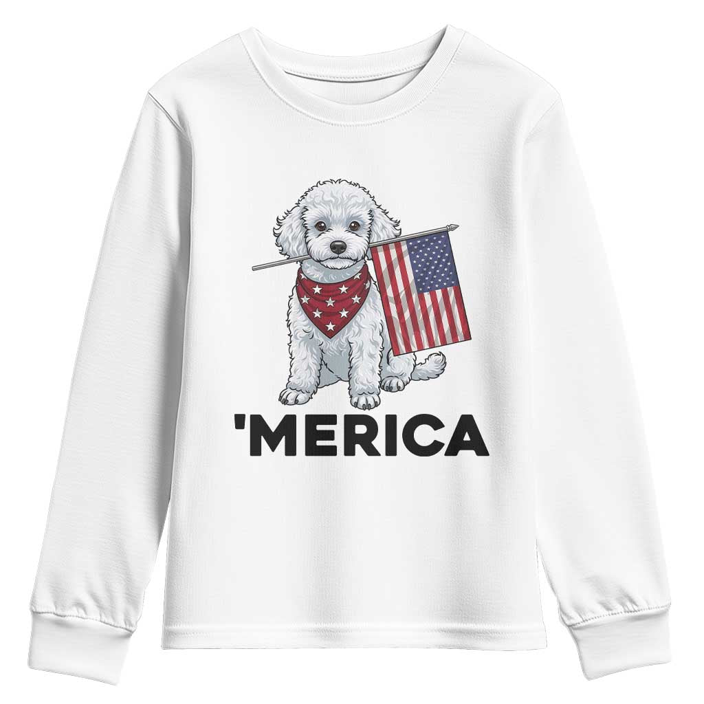 Merica Poodle Mom Dad Patriotic Gift Youth Sweatshirt 4th Of July Pride