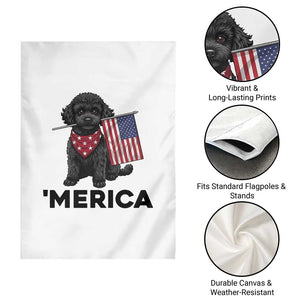 Merica Poodle Dog Lover Gift Garden Flag Patriotic 4th Of July