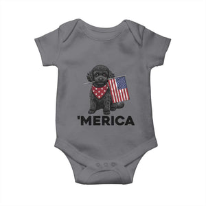 Merica Poodle Dog Lover Gift Baby Onesie Patriotic 4th Of July