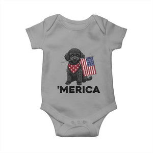 Merica Poodle Dog Lover Gift Baby Onesie Patriotic 4th Of July