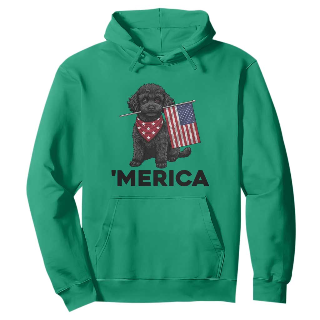 Merica Poodle Dog Lover Gift Hoodie Patriotic 4th Of July