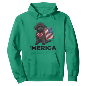Merica Poodle Dog Lover Gift Hoodie Patriotic 4th Of July