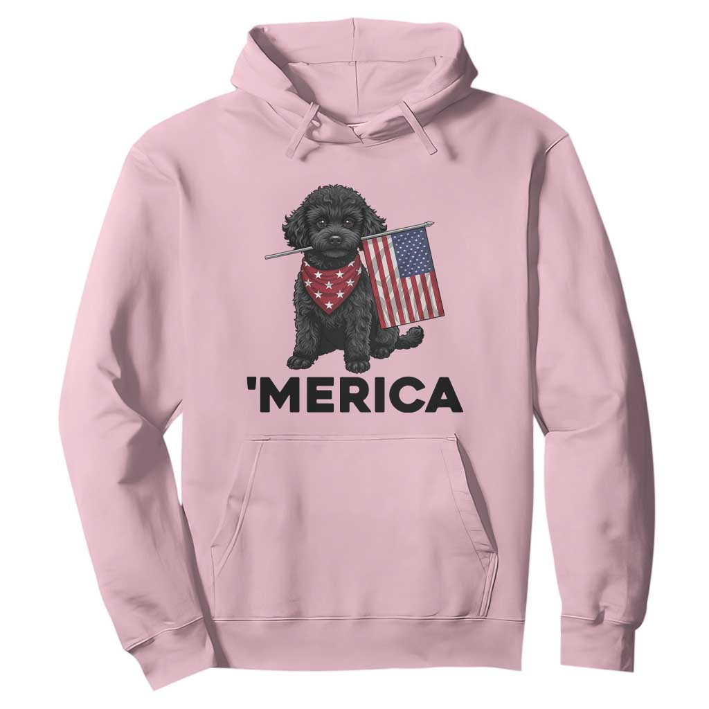 Merica Poodle Dog Lover Gift Hoodie Patriotic 4th Of July
