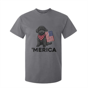Merica Poodle Dog Lover Gift T Shirt For Kid Patriotic 4th Of July
