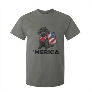 Merica Poodle Dog Lover Gift T Shirt For Kid Patriotic 4th Of July