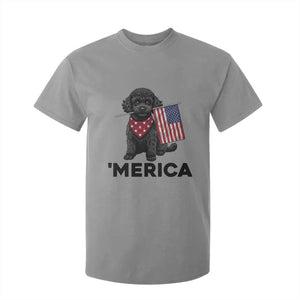 Merica Poodle Dog Lover Gift T Shirt For Kid Patriotic 4th Of July