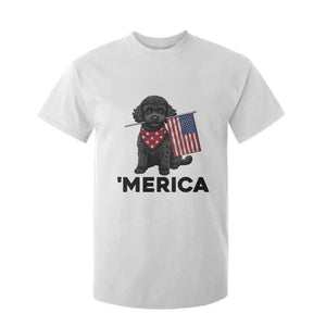 Merica Poodle Dog Lover Gift T Shirt For Kid Patriotic 4th Of July