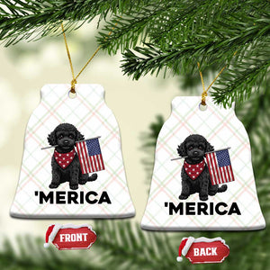 Merica Poodle Dog Lover Gift Ceramic Ornament Patriotic 4th Of July TS12 Print Your Wear