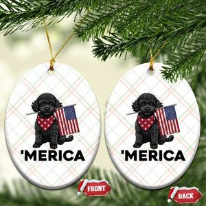 Merica Poodle Dog Lover Gift Ceramic Ornament Patriotic 4th Of July TS12 Print Your Wear