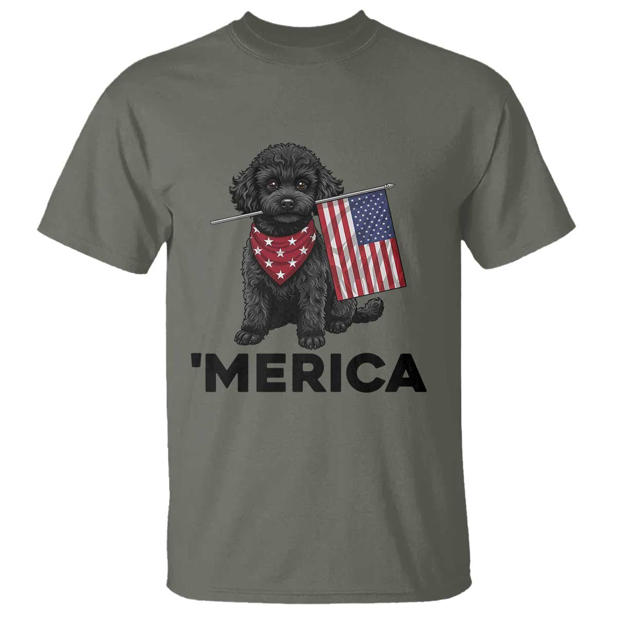 Merica Poodle Dog Lover Gift T Shirt Patriotic 4th Of July