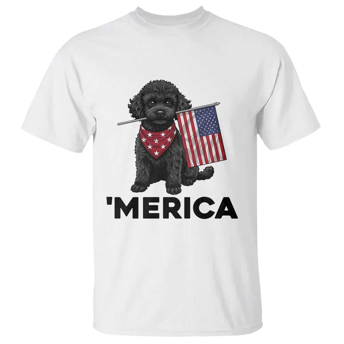 Merica Poodle Dog Lover Gift T Shirt Patriotic 4th Of July