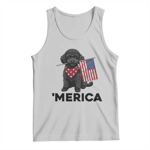 Merica Poodle Dog Lover Gift Tank Top Patriotic 4th Of July TS12 Ash Print Your Wear