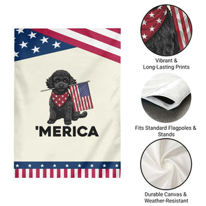 Merica Poodle Dog Lover Gift Patriotic Garden Flag 4th Of July