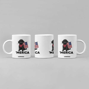 Merica Poodle Dog Lover Gift Coffee Mug Patriotic 4th Of July