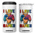 I Love Games Colorful Gamer Controller Gift 4 in 1 Can Cooler Tumbler TS12 One Size: 16 oz White Print Your Wear