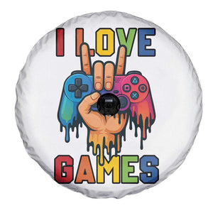 I Love Games Colorful Gamer Controller Gift Spare Tire Cover TS12 Print Your Wear