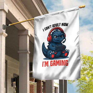 I Cant Adult Now Im Gaming Garden Flag Funny Monster Playing Video Game TS12 Print Your Wear