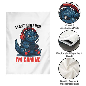 I Cant Adult Now Im Gaming Garden Flag Funny Monster Playing Video Game TS12 Print Your Wear