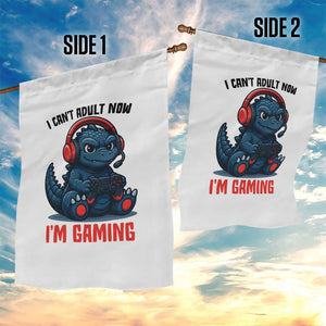 I Cant Adult Now Im Gaming Garden Flag Funny Monster Playing Video Game TS12 Print Your Wear