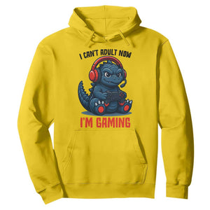 I Cant Adult Now Im Gaming Hoodie Funny Monster Playing Video Game TS12 Daisy Print Your Wear