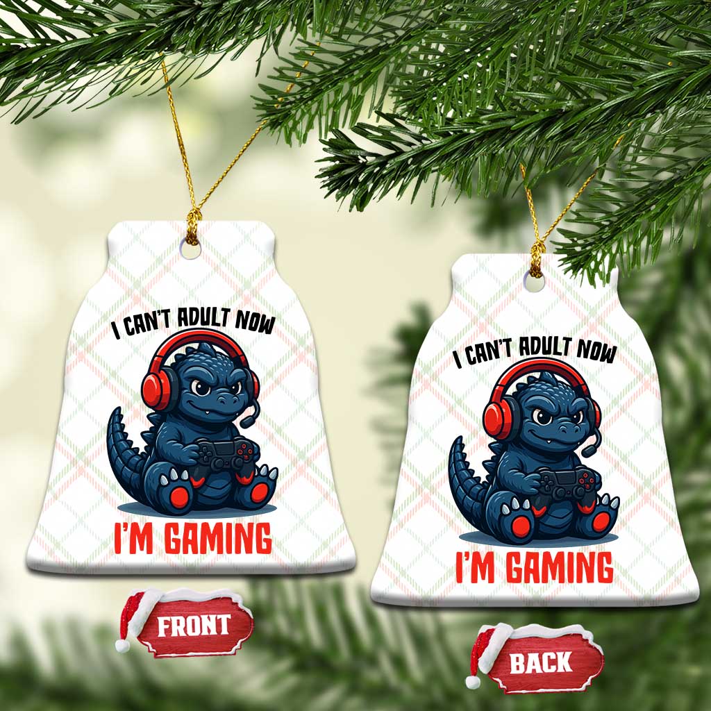 I Cant Adult Now Im Gaming Ceramic Ornament Funny Monster Playing Video Game TS12 Print Your Wear