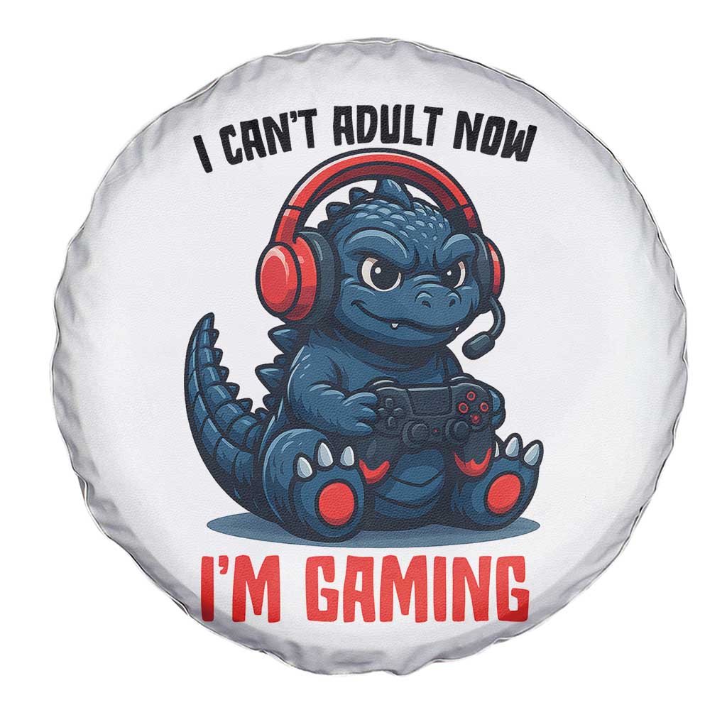 I Cant Adult Now Im Gaming Spare Tire Cover Funny Monster Playing Video Game TS12 Print Your Wear