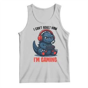 I Cant Adult Now Im Gaming Tank Top Funny Monster Playing Video Game TS12 Ash Print Your Wear