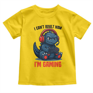 I Cant Adult Now Im Gaming Toddler T Shirt Funny Monster Playing Video Game TS12 Daisy Print Your Wear