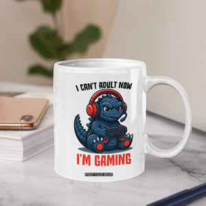 I Cant Adult Now Im Gaming Coffee Mug Funny Monster Playing Video Game TS12 Print Your Wear