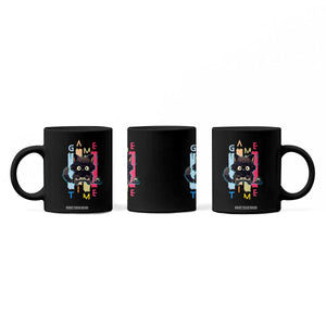 Game Time Coffee Mug Cute Black Cat Gamer Lover Gift TS12 Print Your Wear