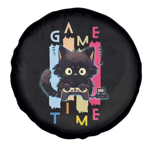 Game Time Spare Tire Cover Cute Black Cat Gamer Lover Gift TS12 Print Your Wear