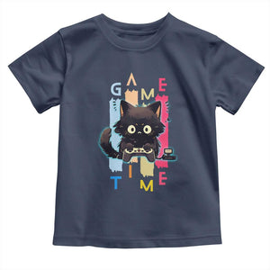 Game Time Toddler T Shirt Cute Black Cat Gamer Lover Gift TS12 Navy Print Your Wear