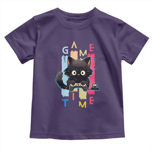 Game Time Toddler T Shirt Cute Black Cat Gamer Lover Gift TS12 Purple Print Your Wear