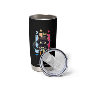 Game Time Tumbler Cup Cute Black Cat Gamer Lover Gift TS12 Print Your Wear