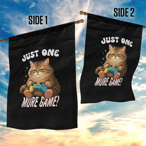 Just One More Game Garden Flag Funny Lazy Cat Playing Video Game TS12 Print Your Wear